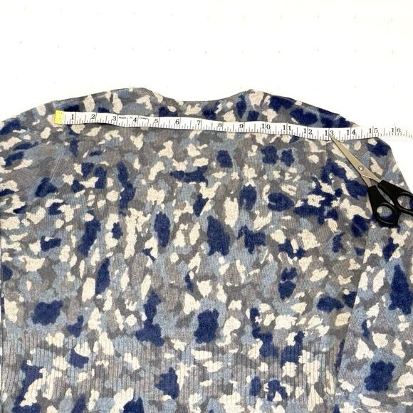 Vintage Carole Little Lambs Wool Cardigan Sweater Women's S Blue Gray Retro Y2K - Picture 9 of 11